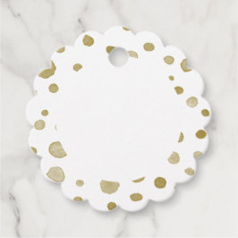 Ochre Confetti Wasserfarbe Punkte Liebesmarken Geschenkanhänger