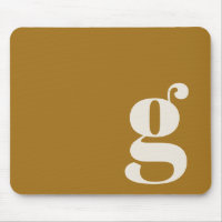 Ochre Gold Minimal Retro Monogram Initial Custom