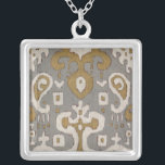 Ochre Ikat I Versilberte Kette<br><div class="desc">Muster</div>