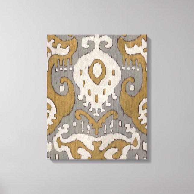 Ochre Ikat II Leinwanddruck (Vorderseite)