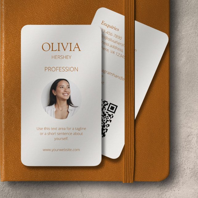 Ochre und Elfenbein-Foto - SozialQR-Kodex Visitenkarte (Von Creator hochgeladen)