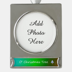 O'Christmas Tree Foto Design Banner-Ornament Silber