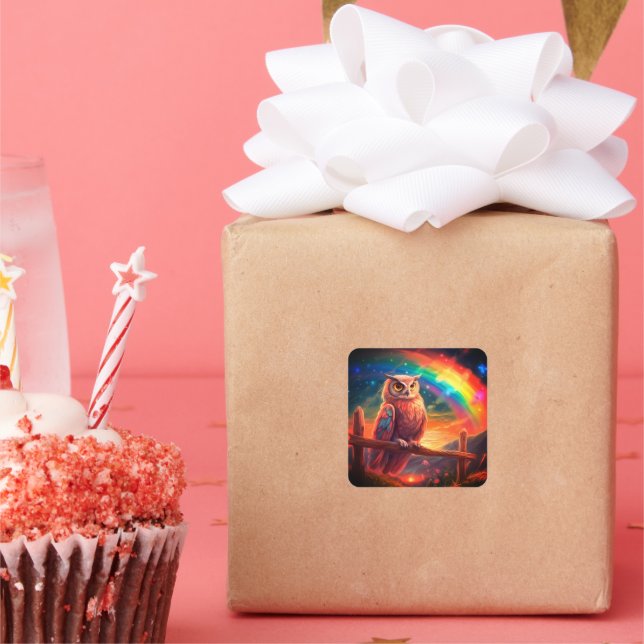 Ochse Quadratischer Aufkleber (Party)