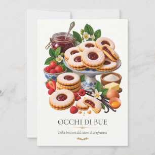 Ochsen Augen – italienisches Vintage-Dessert Einladung