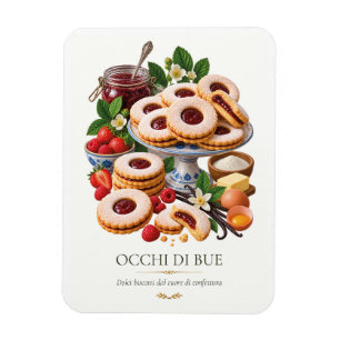 Ochsen Augen – italienisches Vintage-Dessert Magnet