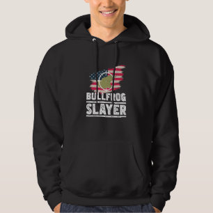 Ochsenfrosch-Schlächter-Frosch-Gigging-Jagd Hoodie