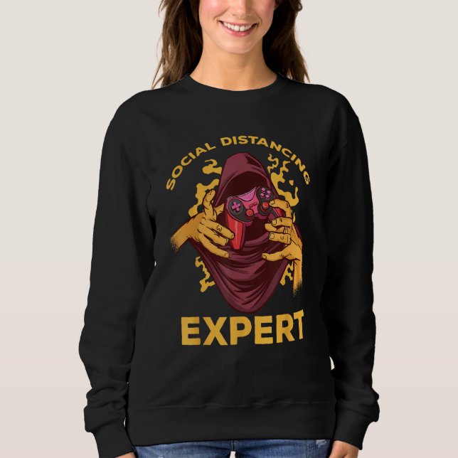 Ocial Distancing Gaming Expert Video Gamer Boys Ga Sweatshirt (Vorderseite)