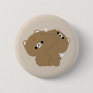 Ocicat Cat Couple Button