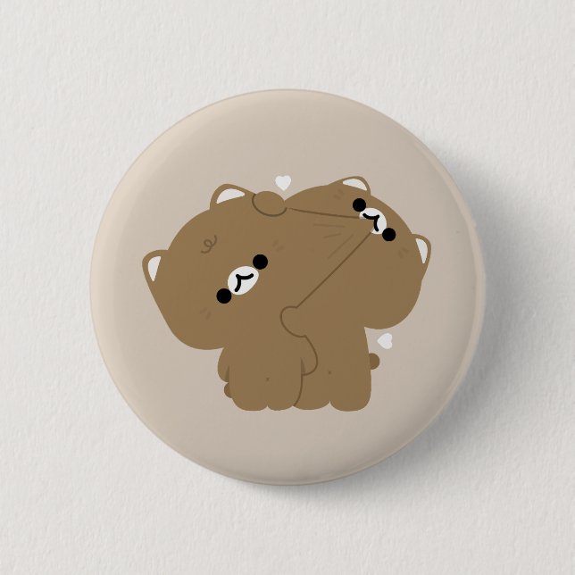 Ocicat Cat Couple Button (Vorderseite)