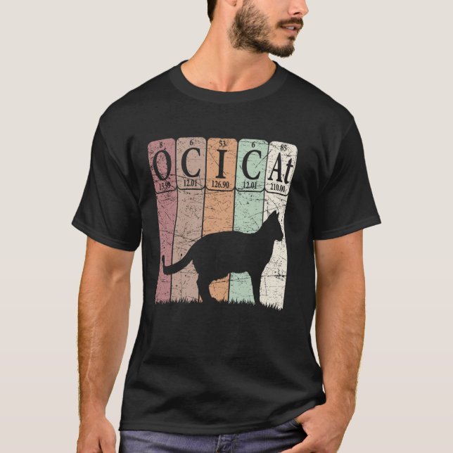 Ocicat Katze Periodensystem Elemente T-Shirt (Vorderseite)