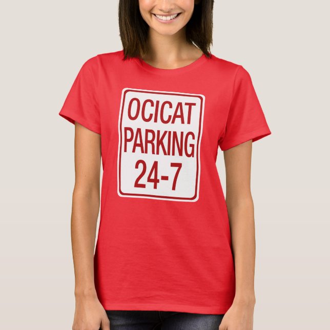 Ocicat-Parkplatz T-Shirt (Vorderseite)