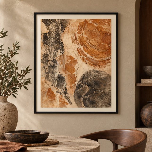 Ocker-Ausgrabung-Kunstprint Poster (Styled display of Ochre Excavation Art Print. Frame, mat and furnishings shown for illustration; select framing options separately.)