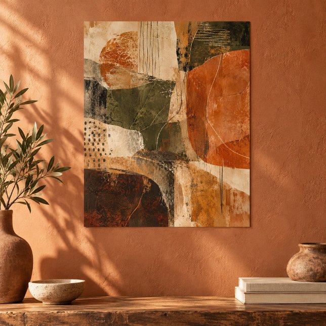 Ocker-Schlamm-Sonate Kunstprint Poster (Unframed paper art print. All texture effects are printed. Room styling props are not included.)