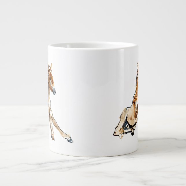 Ockerhaltiges Fohlen Jumbo-Tasse (Vorderseite)