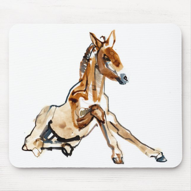 Ockerhaltiges Fohlen Mousepad (Vorne)