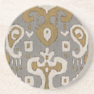 Ockerhaltiges Ikat I Getränkeuntersetzer