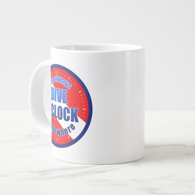O'Clock tauchen Jumbo-Tasse (Vorderseite Links)