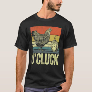 O'cluck gackernden Hühnerbauer o'clock Alarm Uhr T-Shirt
