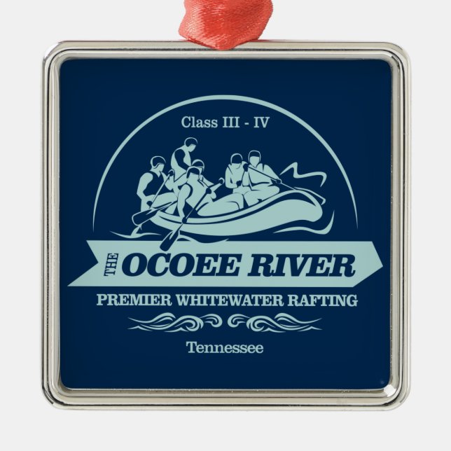 Ocoee River (Rafting2) Ornament Aus Metall (Vorne)