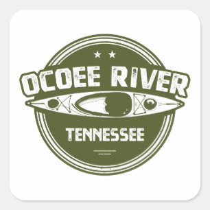 Ocoee River, Tennessee Quadratischer Aufkleber