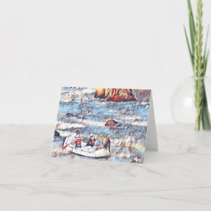 Ocoee River Tennessee Whitewater Rafting Malerei Karte