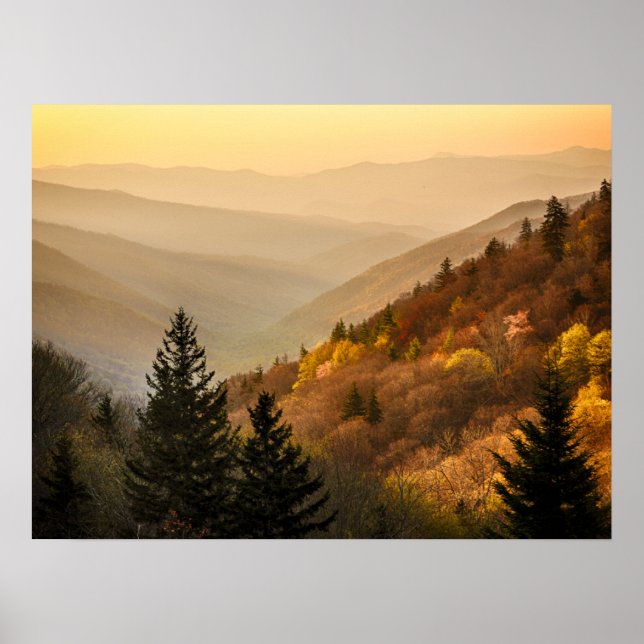 Oconaluftee Valley Aussicht | North Carolina Poster (Vorne)
