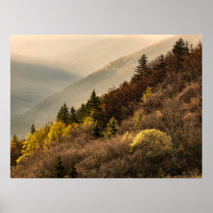 Oconaluftee Valley Aussicht   North Carolina Poster