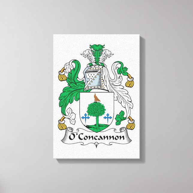 O'Concannon Familienwappen Leinwanddruck (Vorderseite)