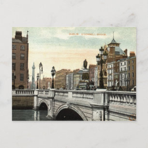 O'Connell Bridge, Dublin, Irland 1915 Vintag Postkarte