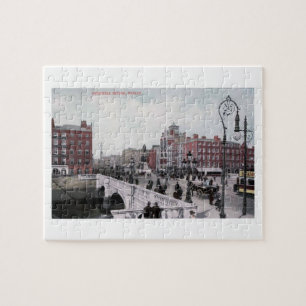 O'Connell Bridge, Dublin, Irland, Vintag  Puzzle