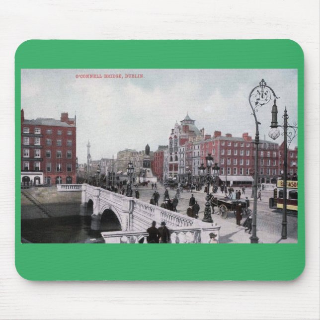 O'Connell Bridge, Dublin, Irland, Vintag Style m Mousepad (Vorne)
