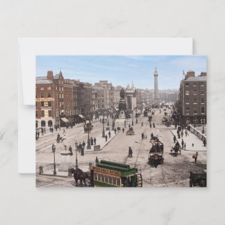 O'Connell Bridge und O'Connell Street 1890 Feiertagskarte