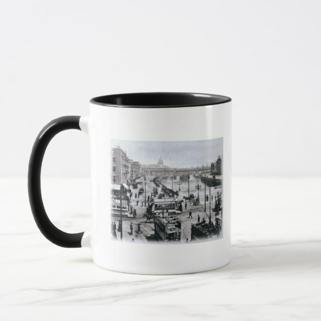 O'Connell-Brücke und der Fluss Liffey, Dublin Tasse (Links)