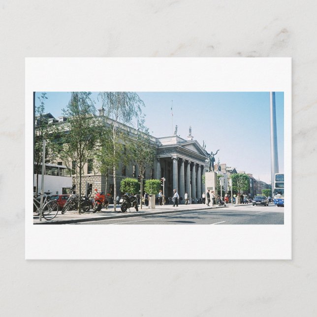 O'Connell St., Dublin GPO Gebäude Irland Postkarte (Vorderseite)