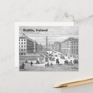 O'Connell Street Vintag Dublin Ireland Postcard Postkarte