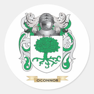 O'Connor Coat of Arms (Familienwappen) Runder Aufkleber