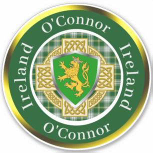 O'Connor Irish Shield/Celtic Cross Personalisiert Aufkleber