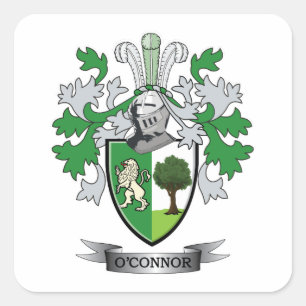 O'Connor-Wappen Quadratischer Aufkleber