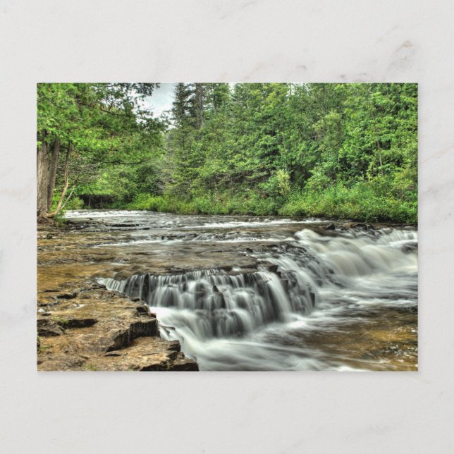 Ocqueoc Falls, Michigan Postkarte (Vorderseite)