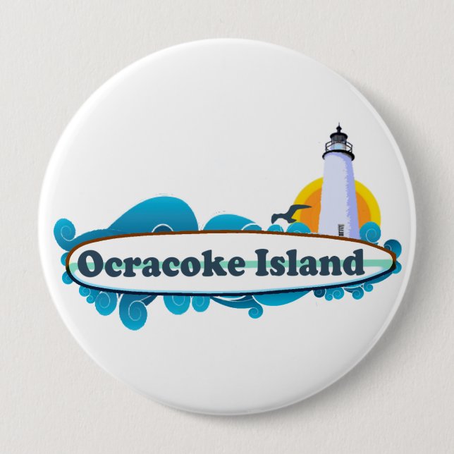 Ocracoke Insel Button (Vorderseite)
