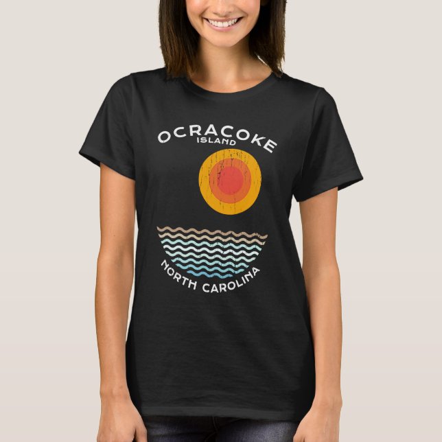 Ocracoke Island NC Sommerurlaub Squiggly T-Shirt (Vorderseite)