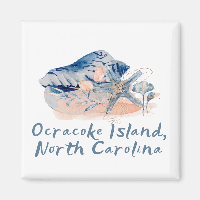 Ocracoke Island Seashells Magnet (Vorne)