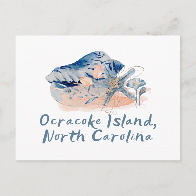 Ocracoke Island Seashells Postkarte (Vorderseite)