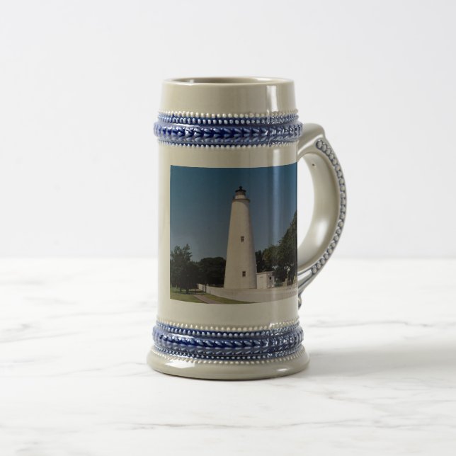 Ocracoke-Leuchtturm Bierglas (VorderseiteRechts)