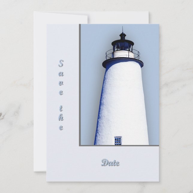 Ocracoke Leuchtturm Einladung (Vorderseite)