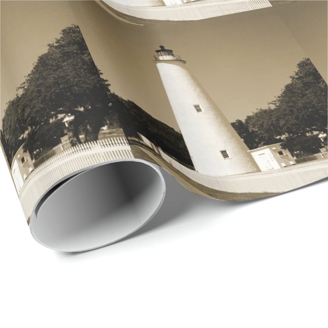 Ocracoke-Leuchtturm Geschenkpapier (Rolleneckpunkt)