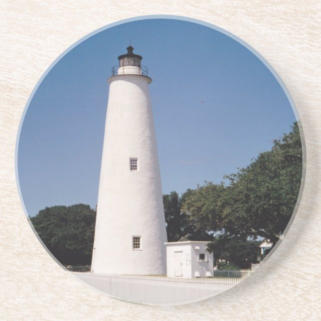 Ocracoke Leuchtturm Getränkeuntersetzer (Vorne)