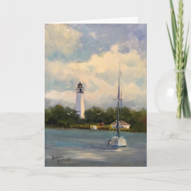 "Ocracoke Leuchtturm" Karte (Vorderseite)