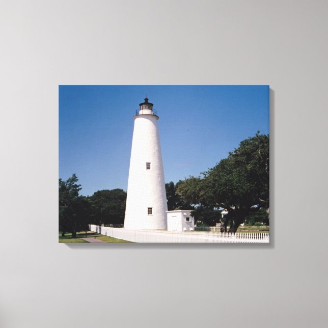 Ocracoke-Leuchtturm Leinwanddruck (Vorderseite)
