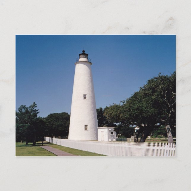 Ocracoke Lighthouse Postkarte (Vorderseite)